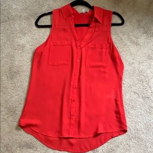 Express red button up dress shirt